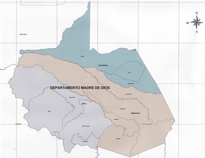 Las limites politicos y naturales del departamento de Madre de Dios